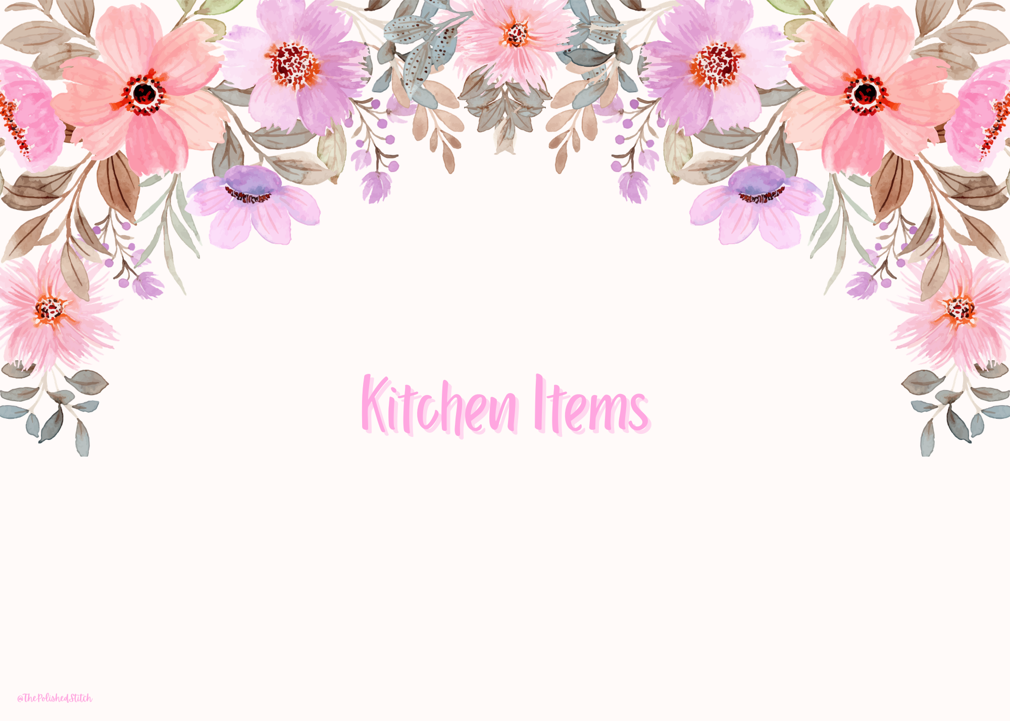 Kitchen Items