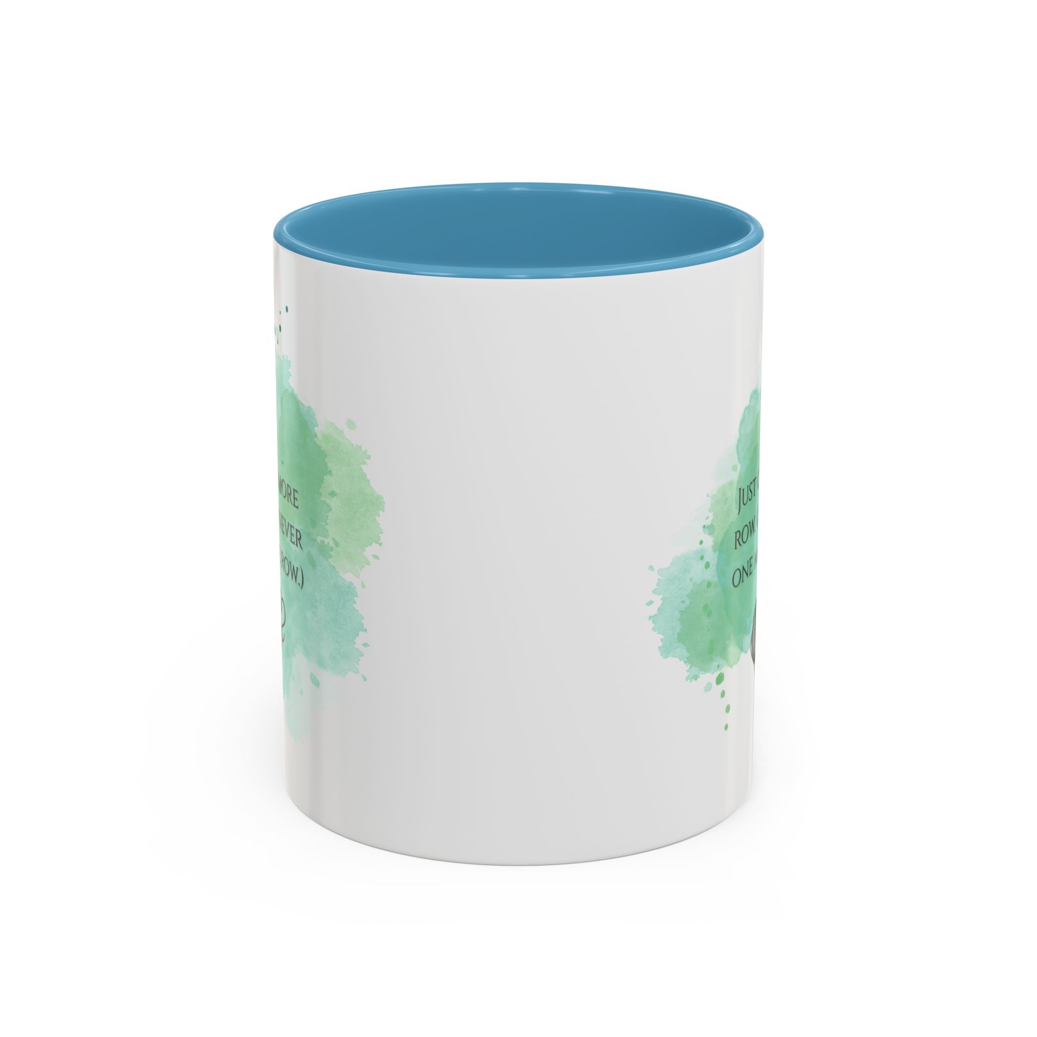 Knitting Mug - "Just One More Row" Coffee Cup (Accent 11/15oz)