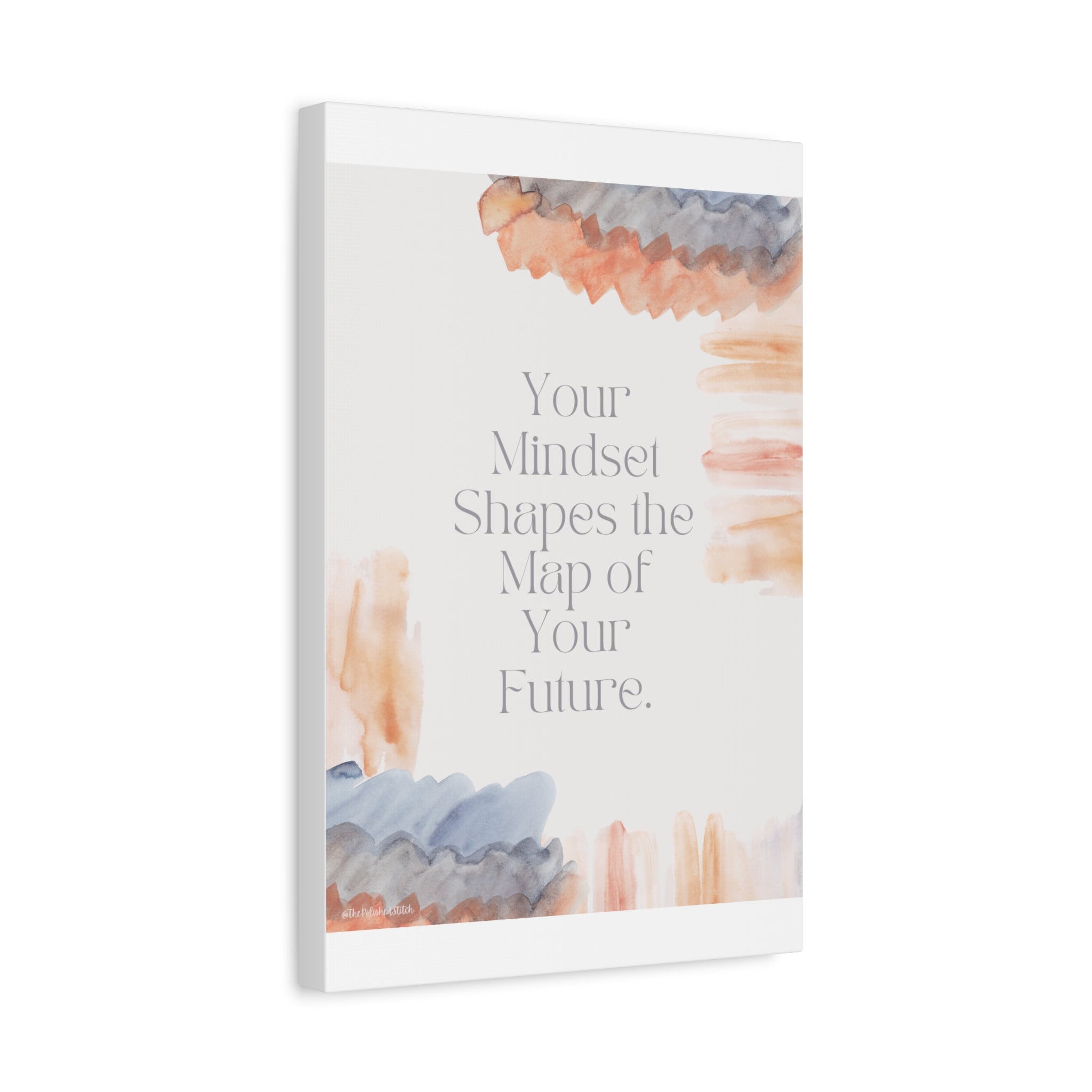 Inspirational Canvas Wall Art — “Your Mindset Shapes the Map of Your Future”