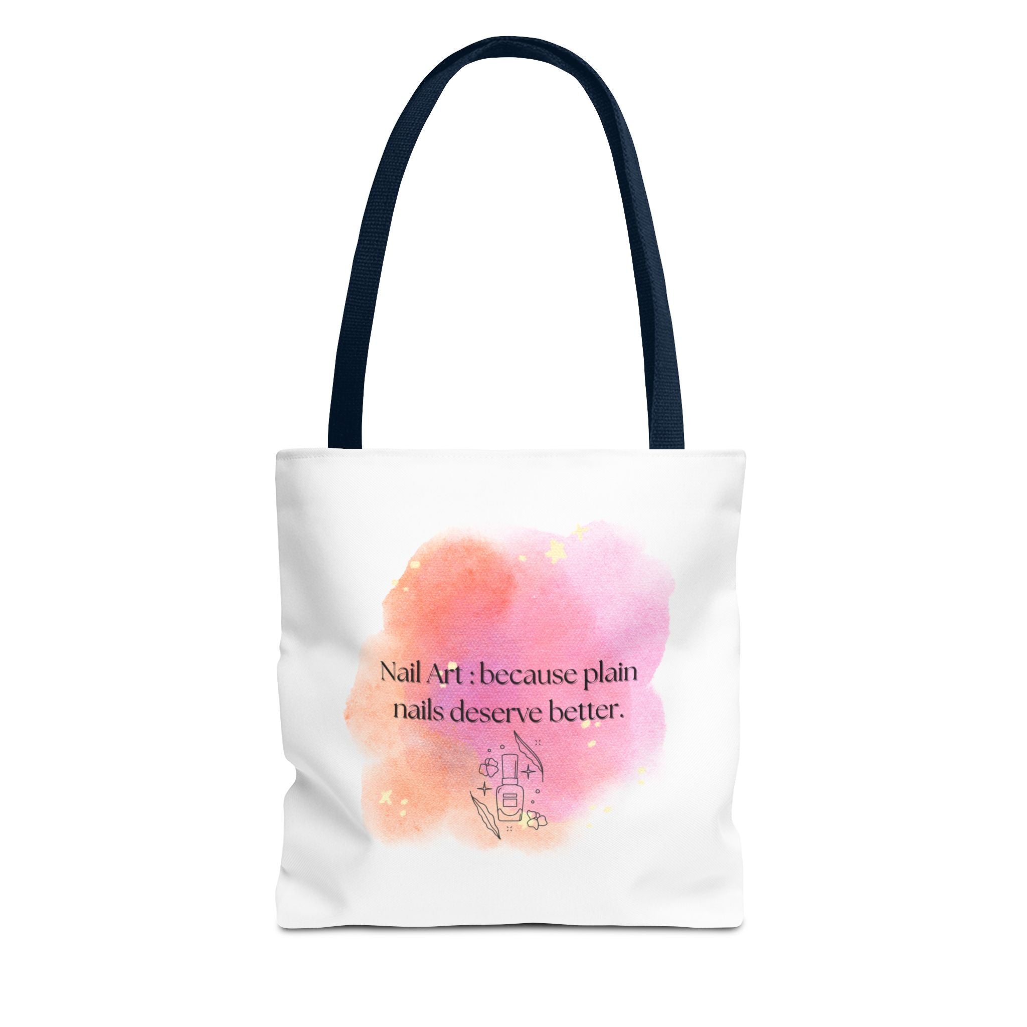 Funny Watercolor Nail Art Tote Bag