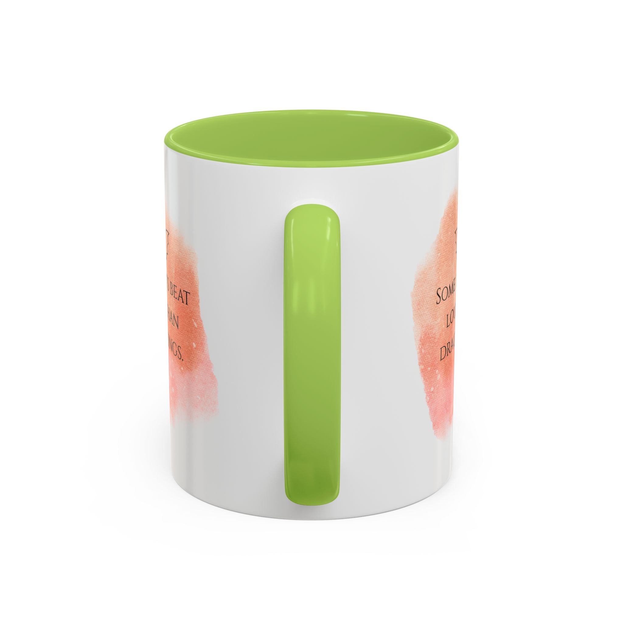 Dragon Hearts Accent Coffee Mug — “Some Hearts Beat Louder Than Dragon Wings”