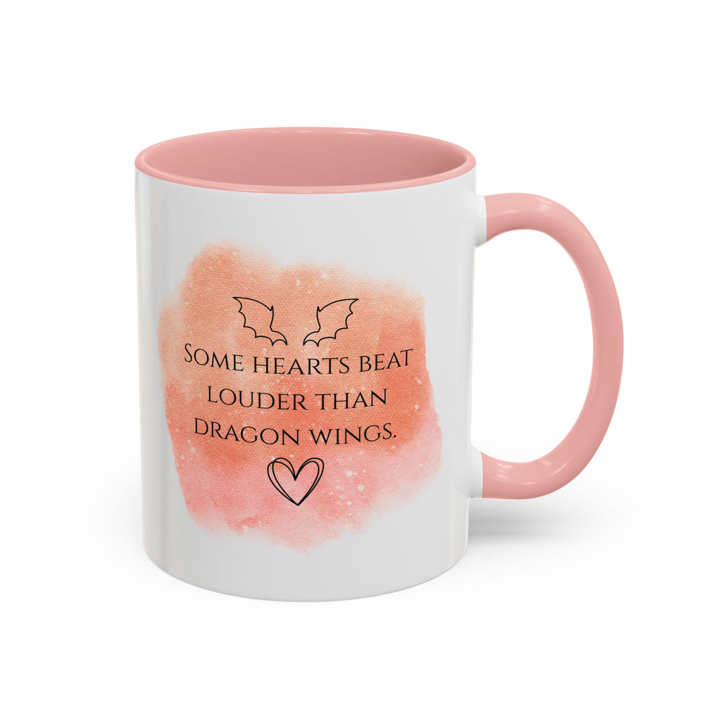 Dragon Hearts Accent Coffee Mug — “Some Hearts Beat Louder Than Dragon Wings”