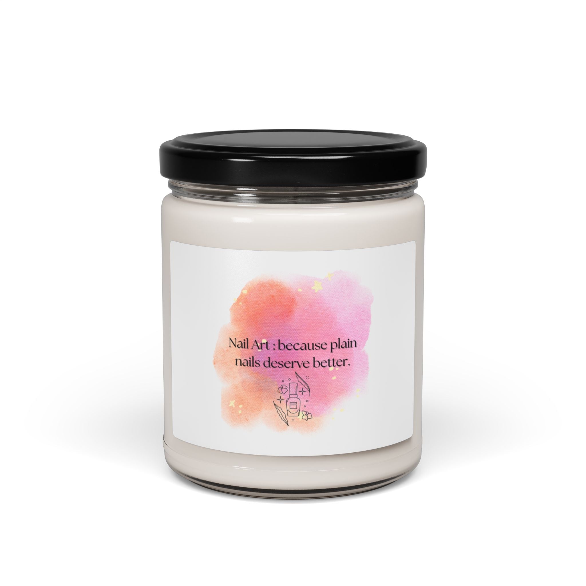 Soy Candle — "Nail Art: because plain nails deserve better." Scented 9oz