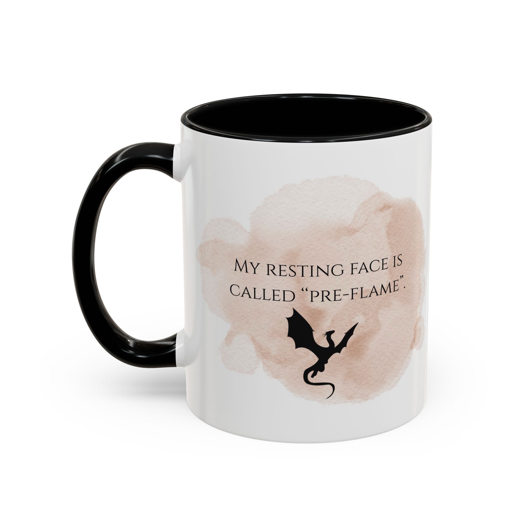 Pre-Flame Dragon Coffee Mug — Funny Resting Face Gift (11/15oz)