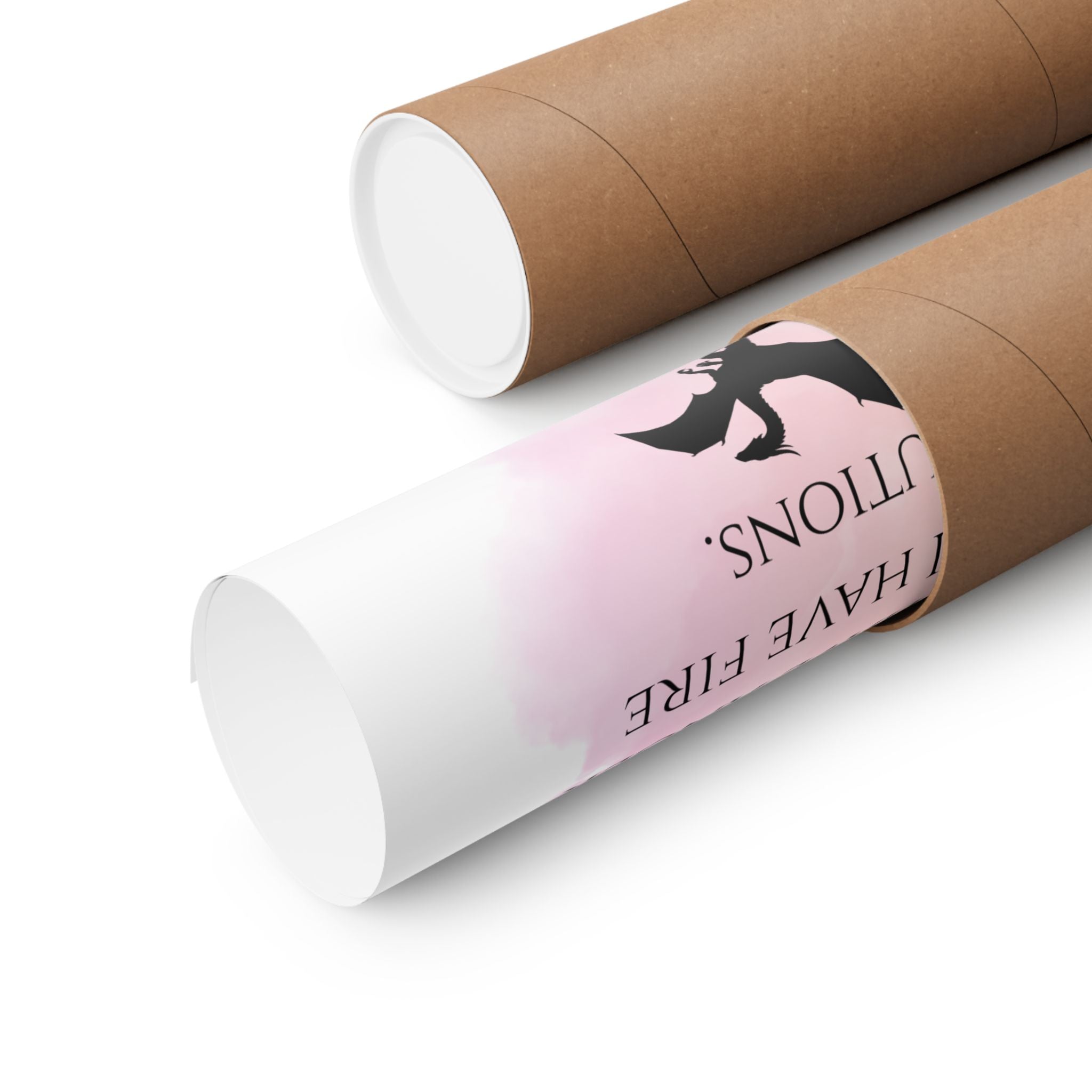 Dragon Quote Poster — "I Don't Have Anger Issues, I Have Fire Solutions" Matte Vertical Art