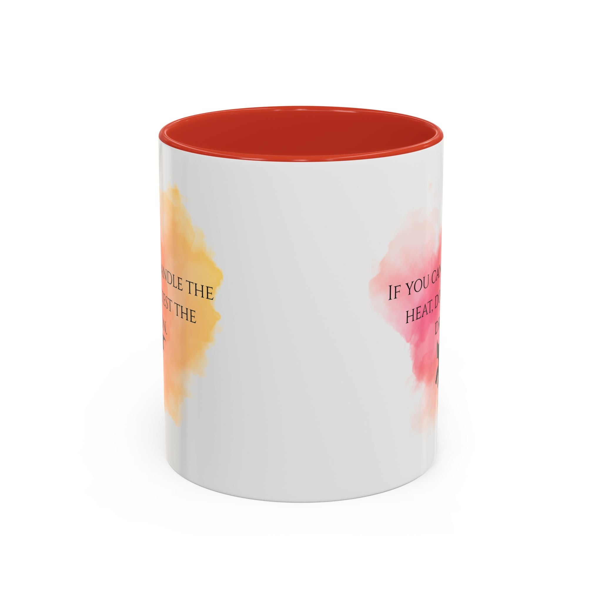 Dragon Quote Accent Coffee Mug — "If You Can't Handle the Heat, Don't Test the Dragon"