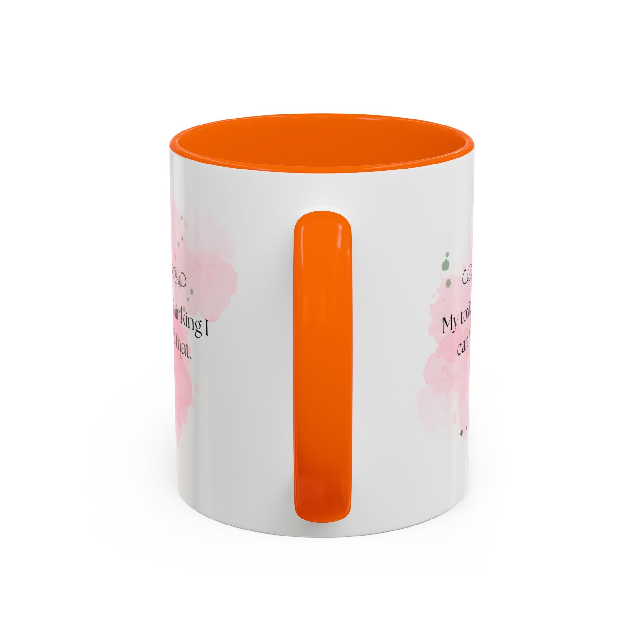 Funny Sarcastic Coffee Mug - "My Toxic Trait? Thinking I Can Freehand That" Accent Mug