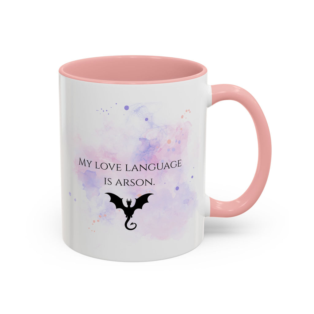 Coffee Mug — “My Love Language Is Arson” Dragon Accent Mug