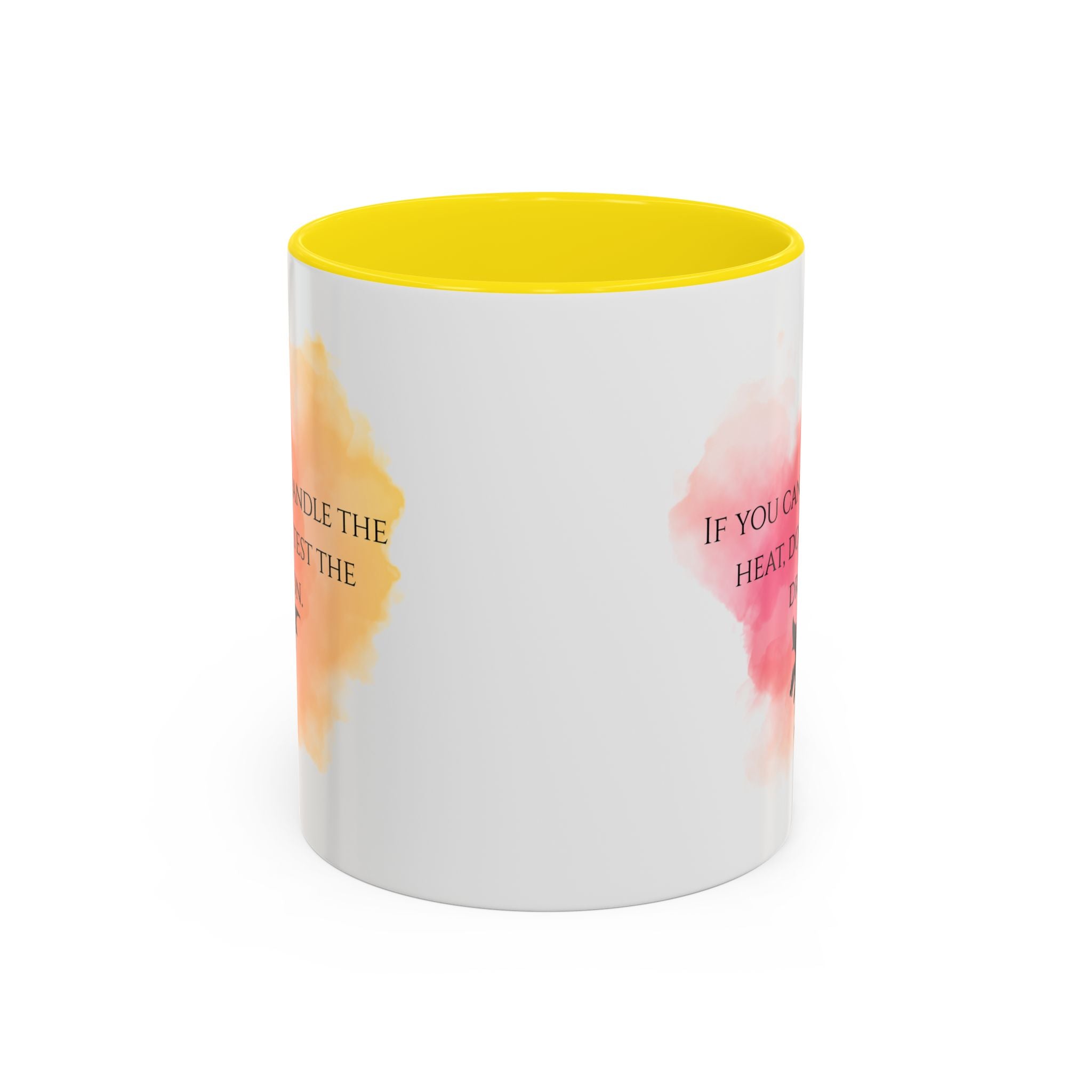 Dragon Quote Accent Coffee Mug — "If You Can't Handle the Heat, Don't Test the Dragon"