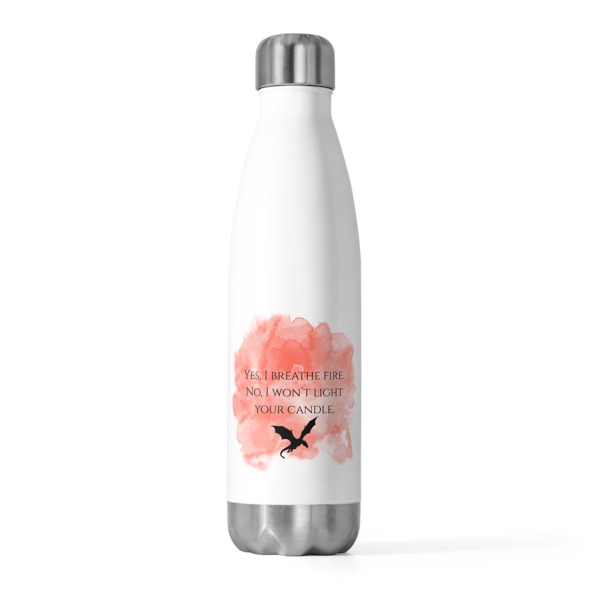 Dragon-Themed 20oz Insulated Water Bottle - "Yes, I Breathe Fire"