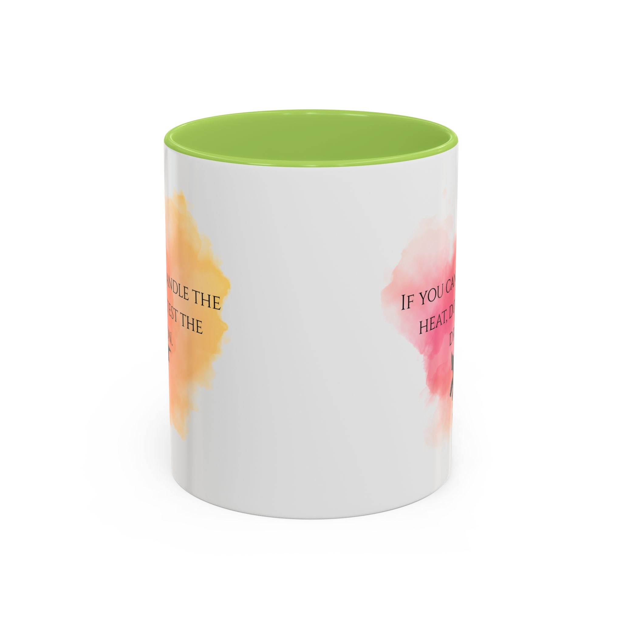 Dragon Quote Accent Coffee Mug — "If You Can't Handle the Heat, Don't Test the Dragon"