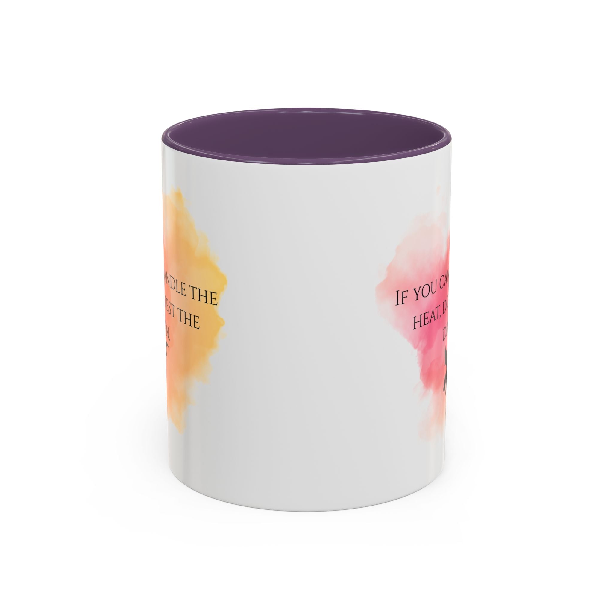 Dragon Quote Accent Coffee Mug — "If You Can't Handle the Heat, Don't Test the Dragon"