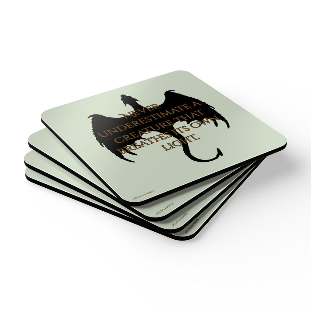 Dragon Quotes Pastel Coaster Set — Corkwood Drink Coasters