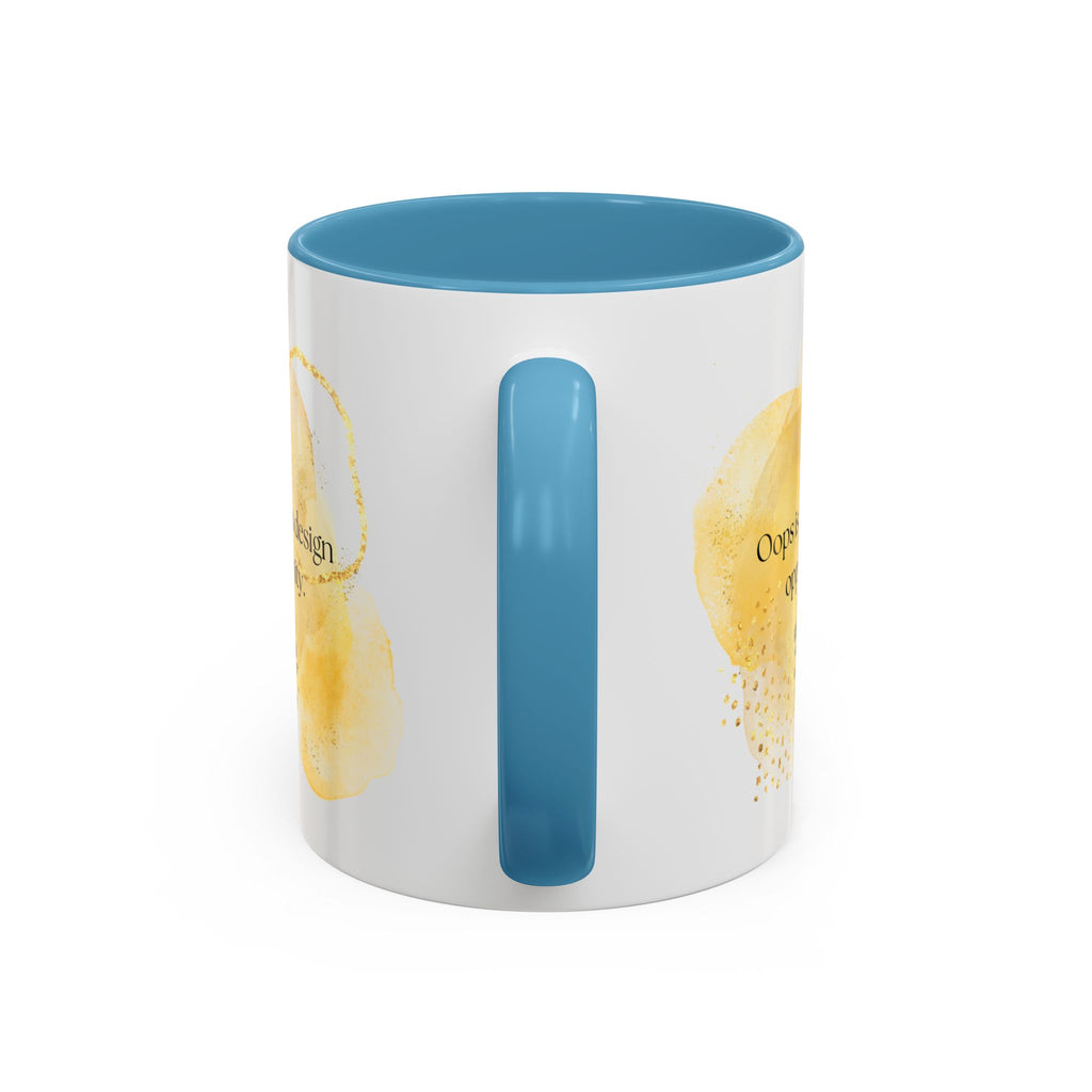 Funny Nail Art Quote Coffee Mug — "Oops is just a design opportunity" Accent Mug