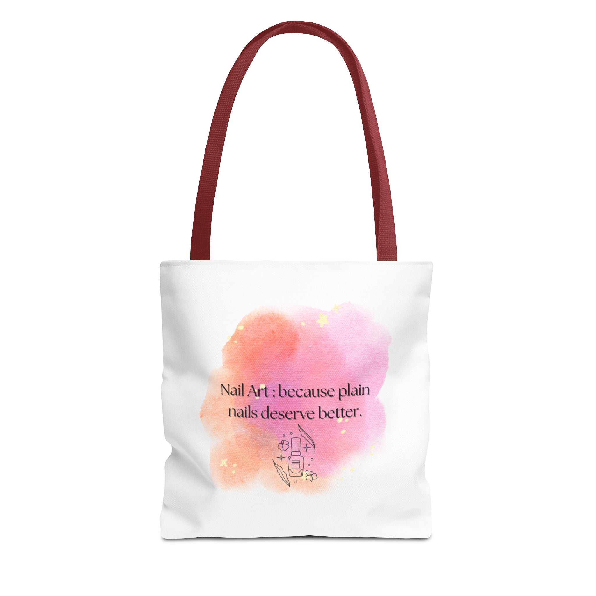 Funny Watercolor Nail Art Tote Bag