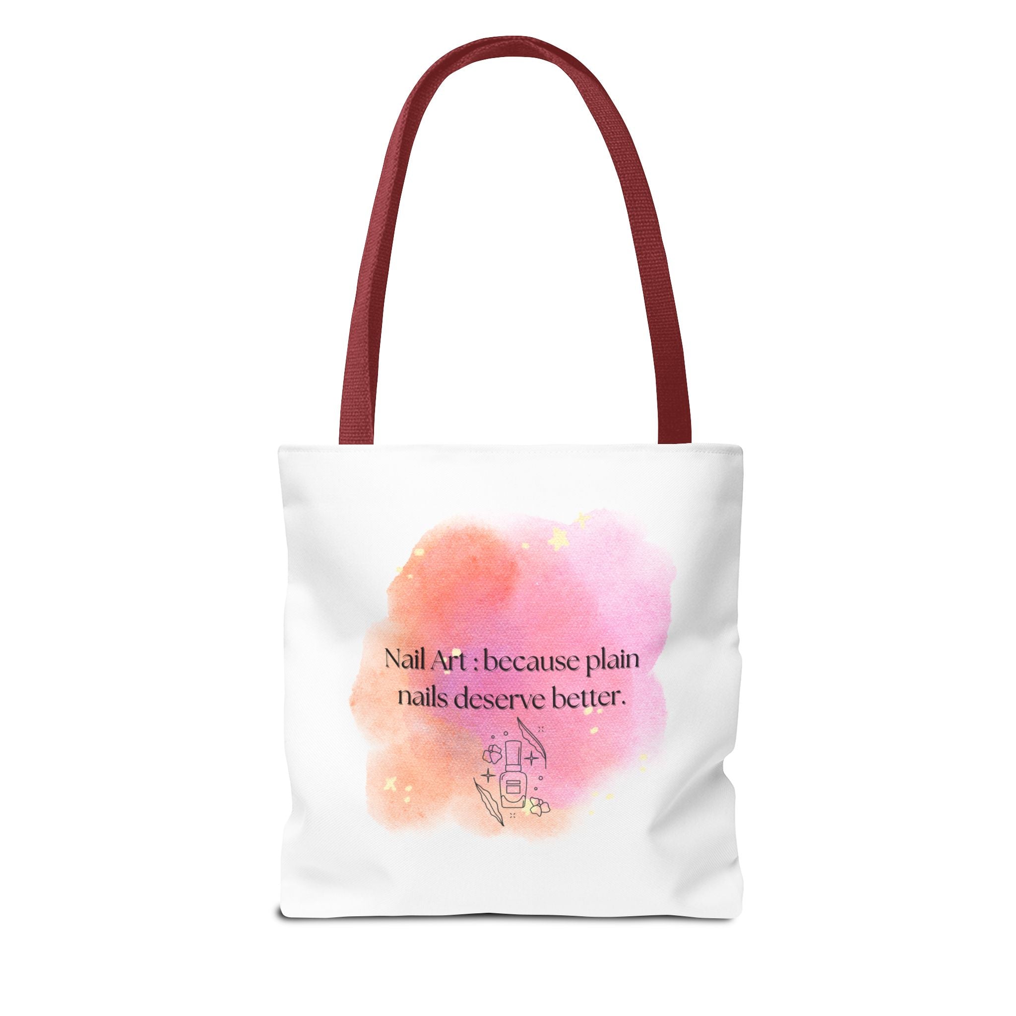 Funny Watercolor Nail Art Tote Bag