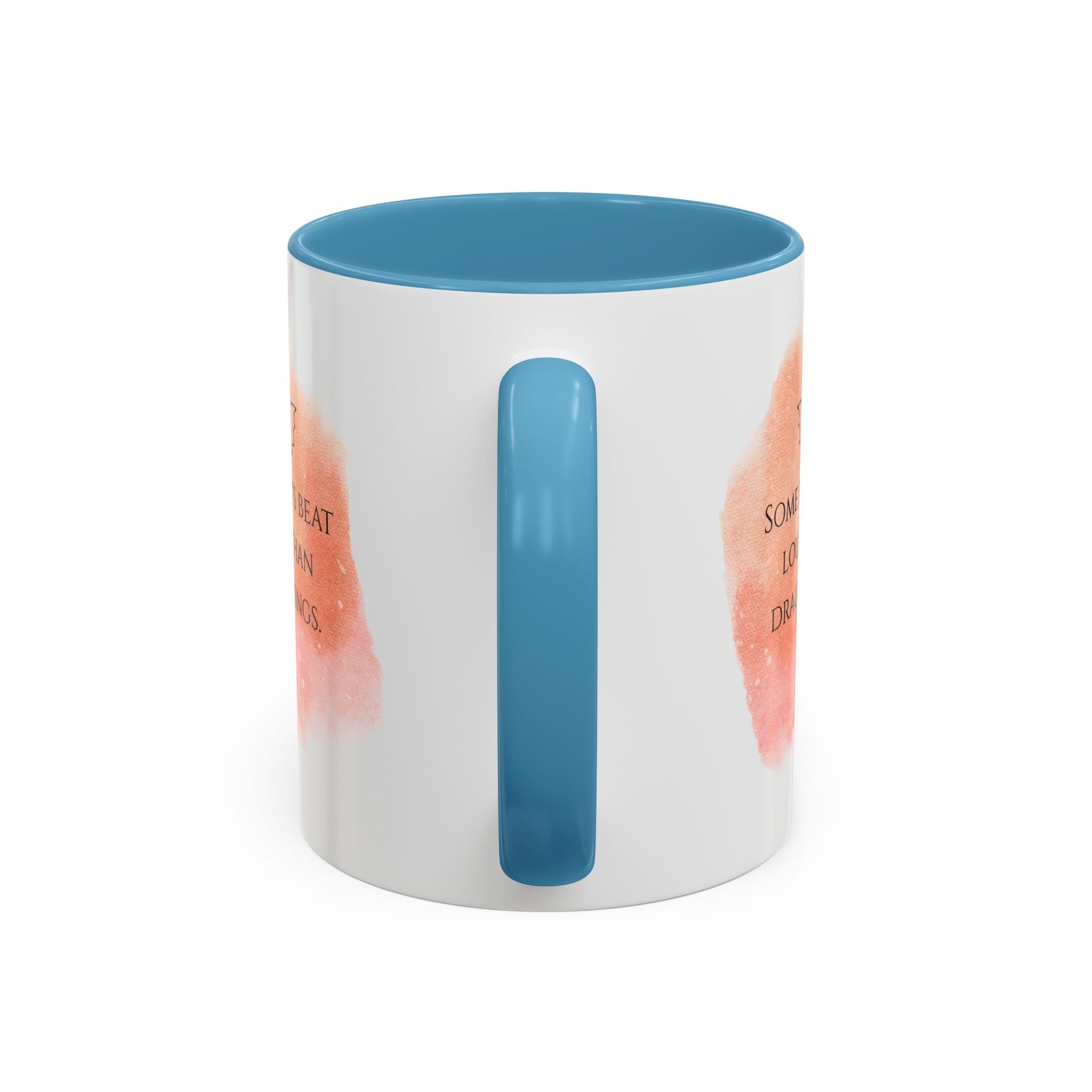 Dragon Hearts Accent Coffee Mug — “Some Hearts Beat Louder Than Dragon Wings”