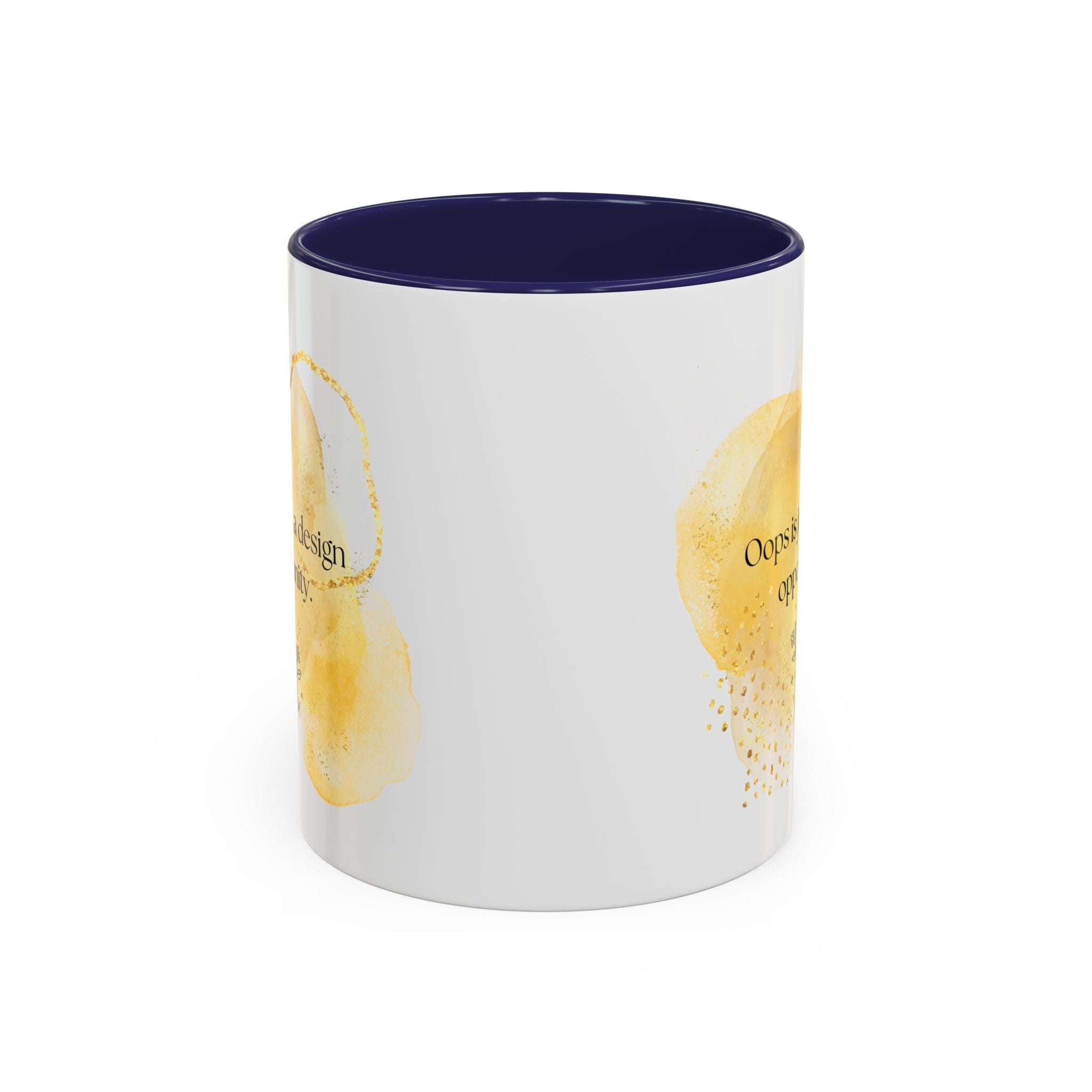 Funny Nail Art Quote Coffee Mug — "Oops is just a design opportunity" Accent Mug