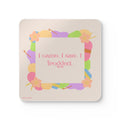 I Came, I Saw, I Frogged Cork Coaster Set — Pastel Floral Game Night Drink Protectors