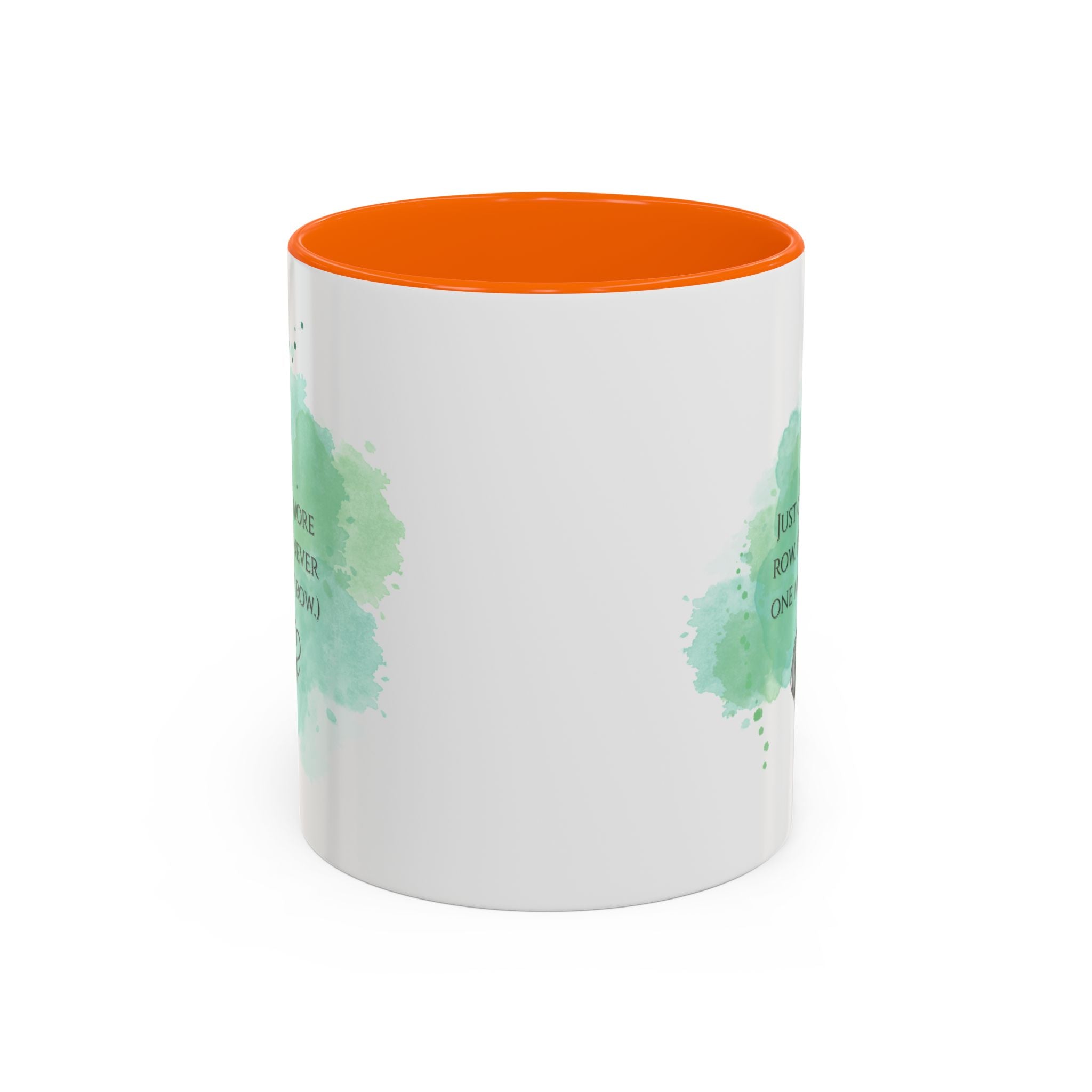 Knitting Mug - "Just One More Row" Coffee Cup (Accent 11/15oz)