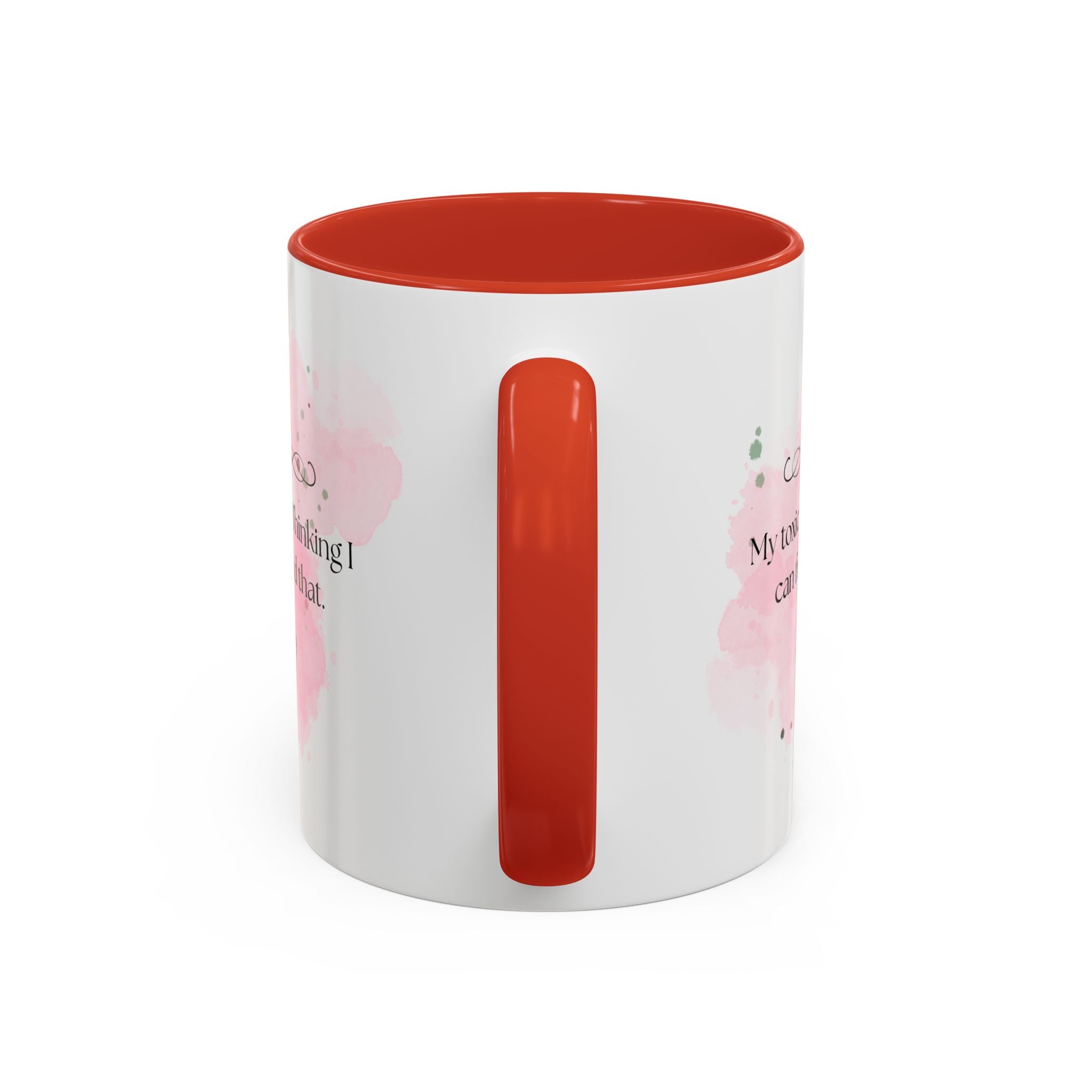 Funny Sarcastic Coffee Mug - "My Toxic Trait? Thinking I Can Freehand That" Accent Mug