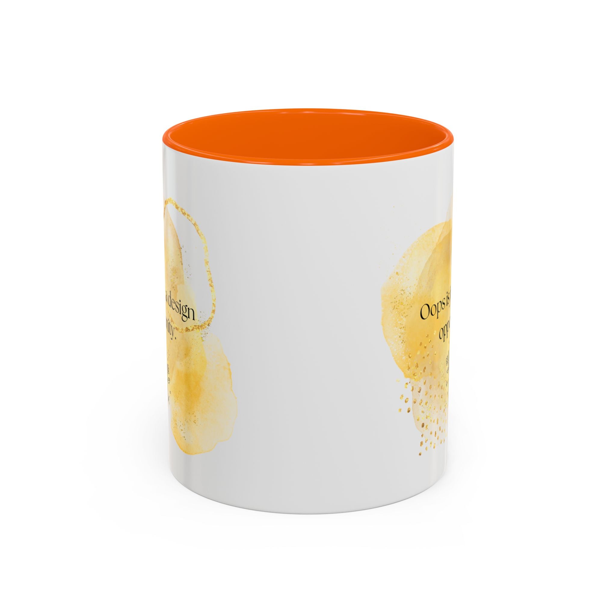Funny Nail Art Quote Coffee Mug — "Oops is just a design opportunity" Accent Mug