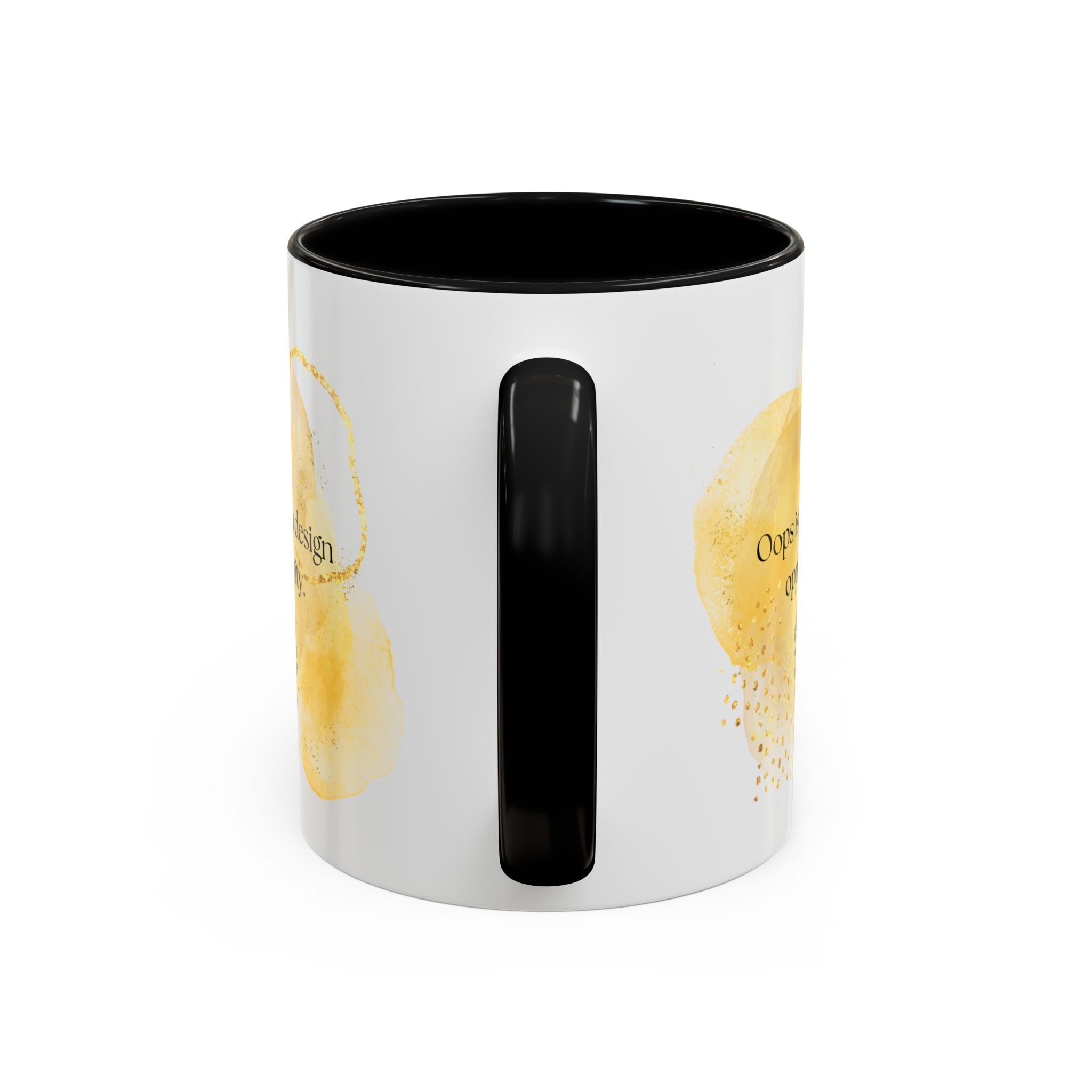 Funny Nail Art Quote Coffee Mug — "Oops is just a design opportunity" Accent Mug