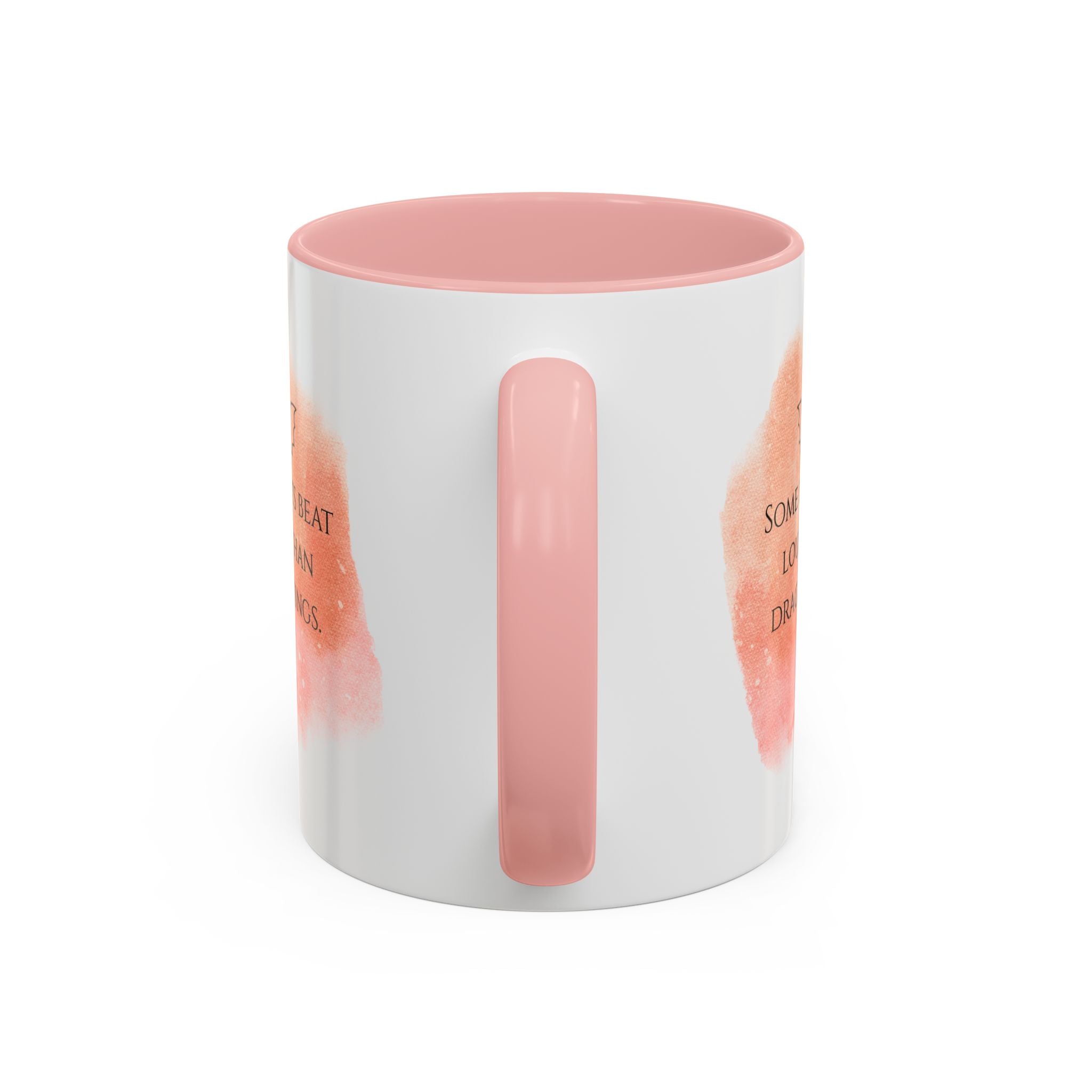 Dragon Hearts Accent Coffee Mug — “Some Hearts Beat Louder Than Dragon Wings”