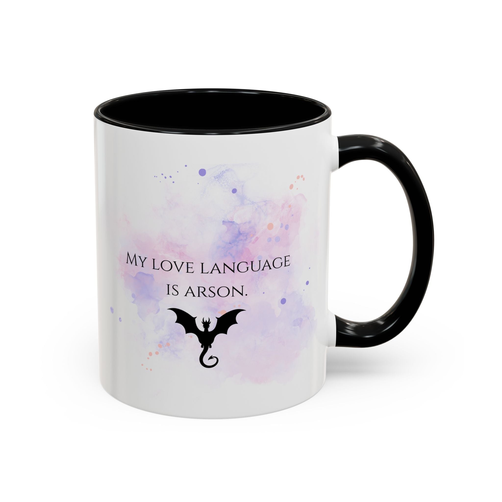 Coffee Mug — “My Love Language Is Arson” Dragon Accent Mug
