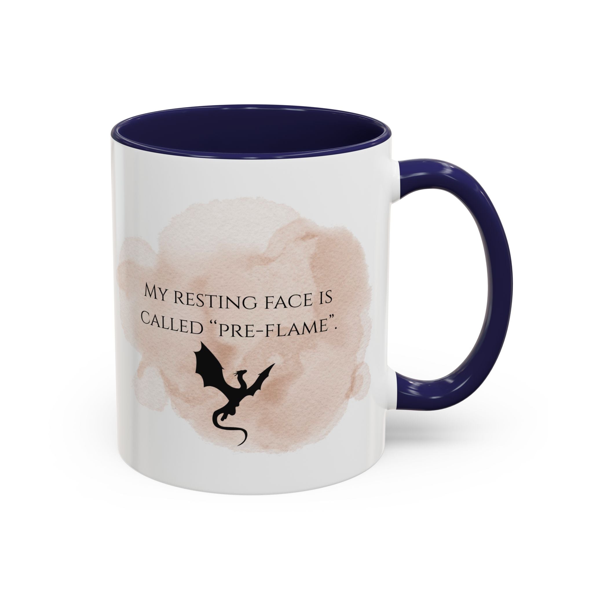 Pre-Flame Dragon Coffee Mug — Funny Resting Face Gift (11/15oz)