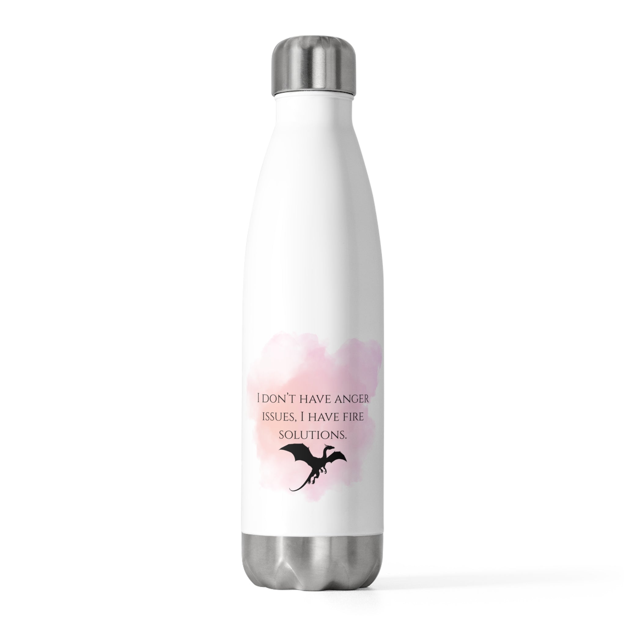 Insulated Bottle — “I Don't Have Anger Issues, I Have Fire Solutions” Dragon Water Bottle