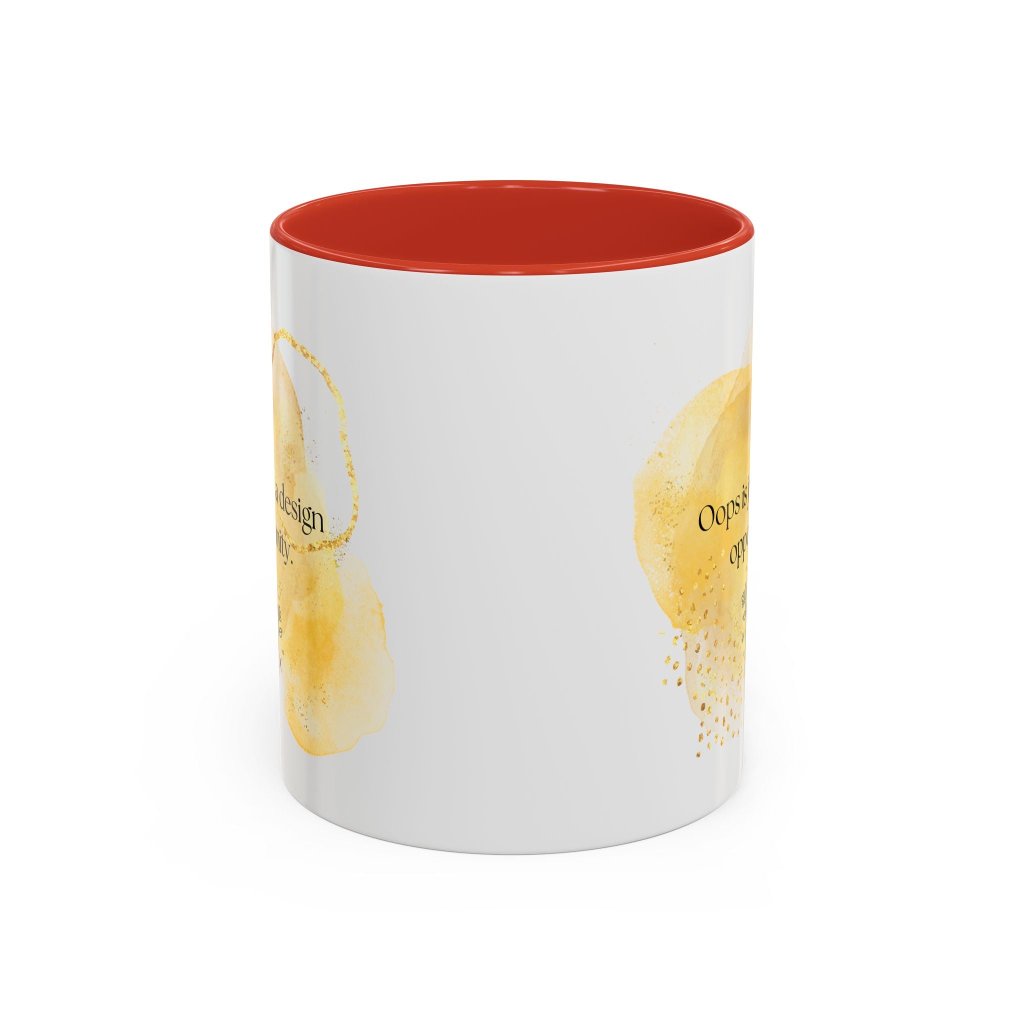Funny Nail Art Quote Coffee Mug — "Oops is just a design opportunity" Accent Mug