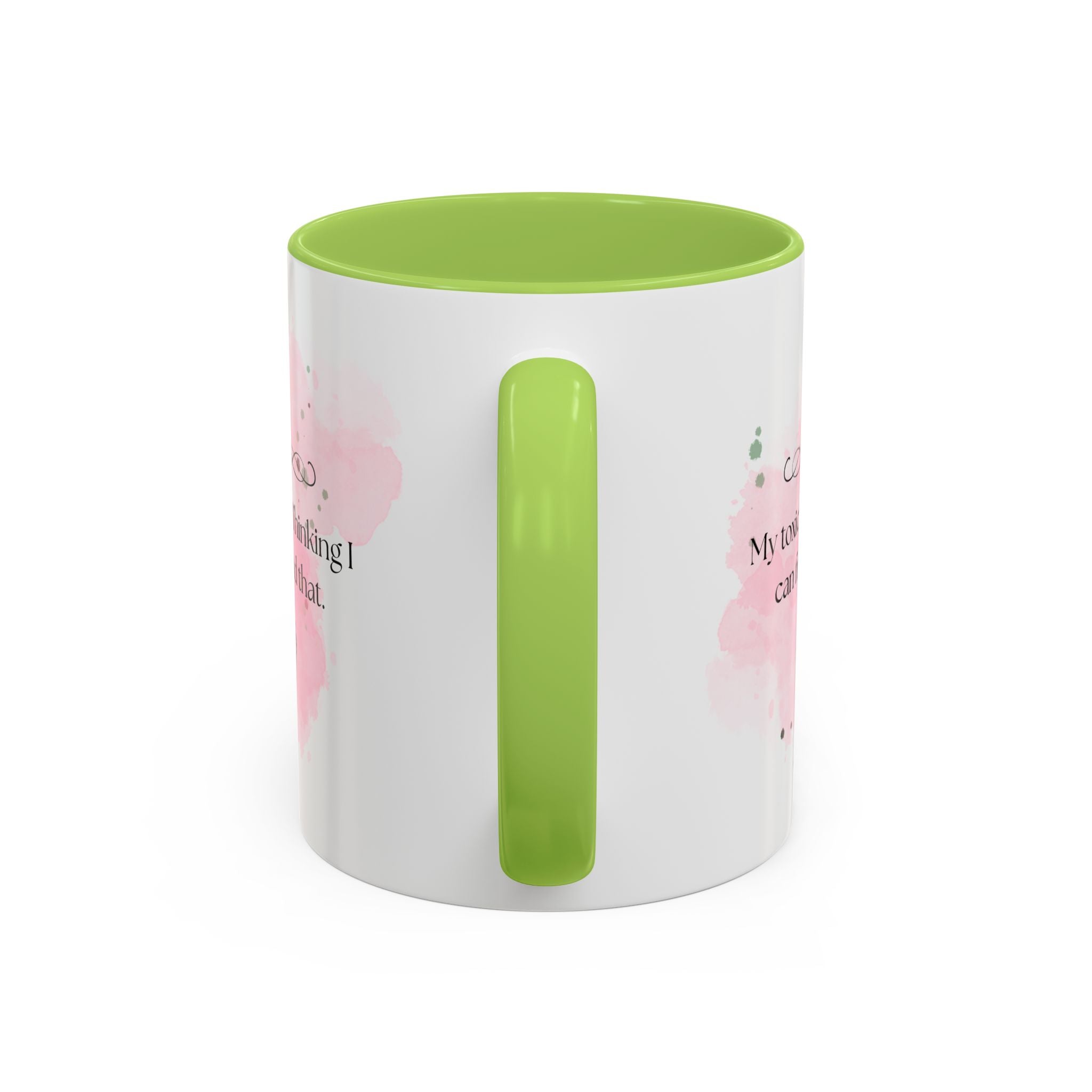 Funny Sarcastic Coffee Mug - "My Toxic Trait? Thinking I Can Freehand That" Accent Mug