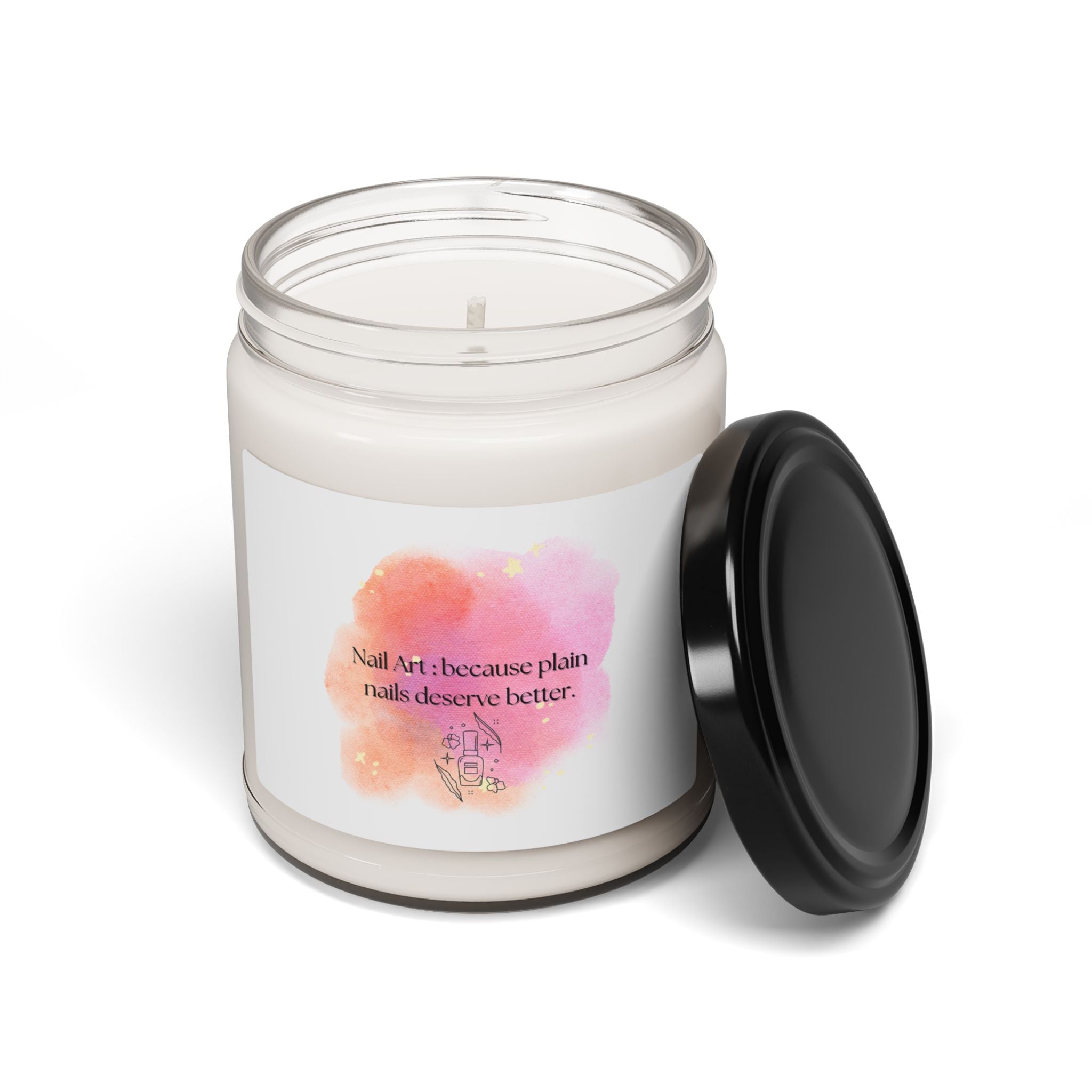 Soy Candle — "Nail Art: because plain nails deserve better." Scented 9oz