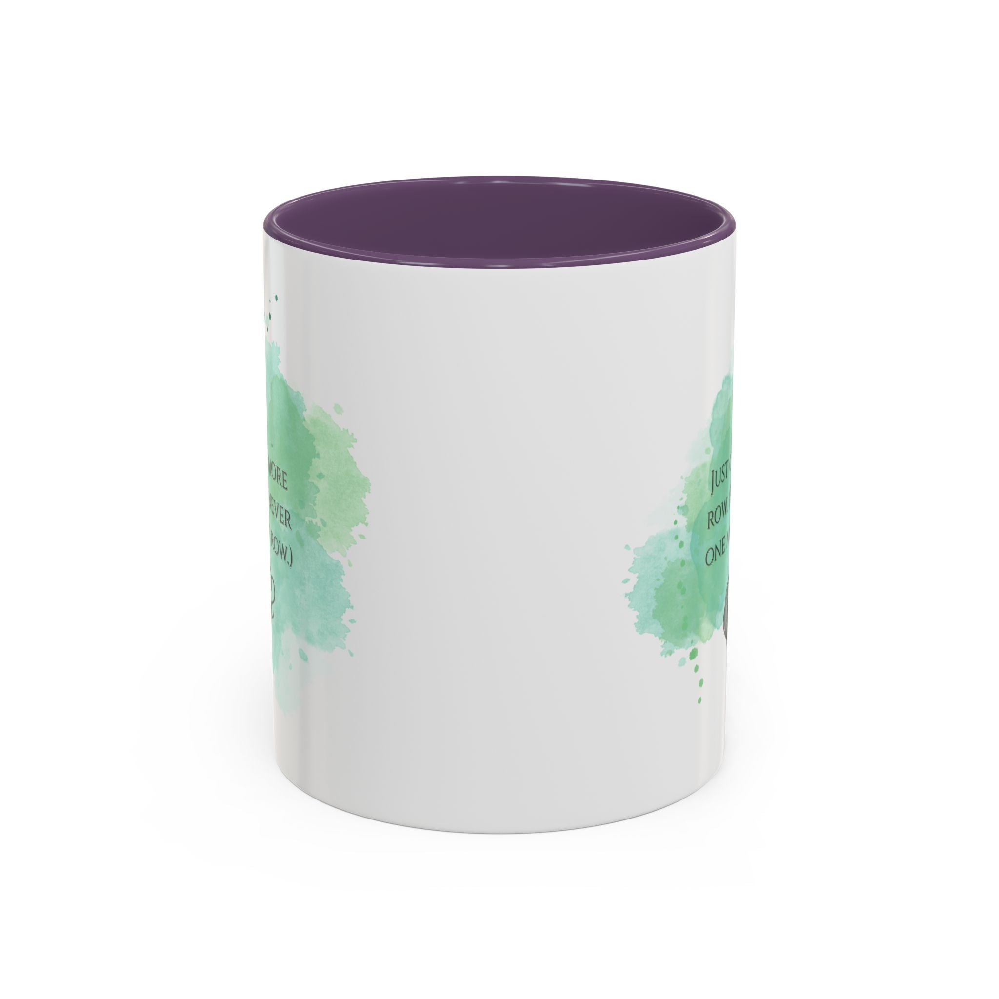 Knitting Mug - "Just One More Row" Coffee Cup (Accent 11/15oz)