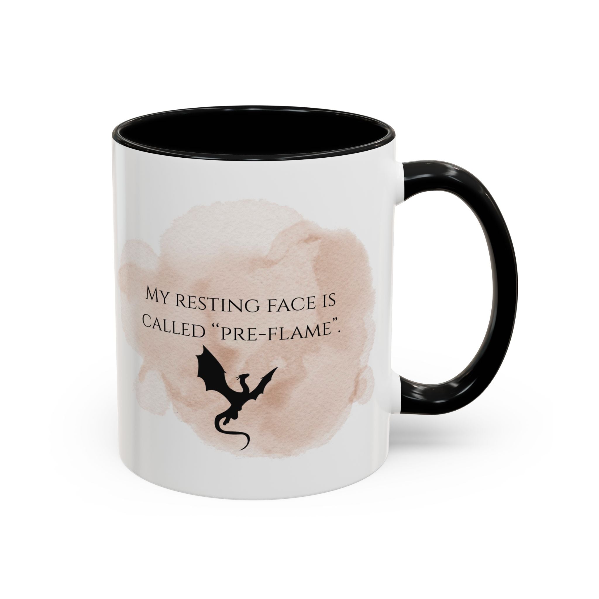 Pre-Flame Dragon Coffee Mug — Funny Resting Face Gift (11/15oz)