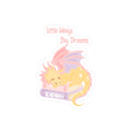 Kiss-Cut Sticker — "Little Wings Big Dreams" Sleeping Dragon Sticker