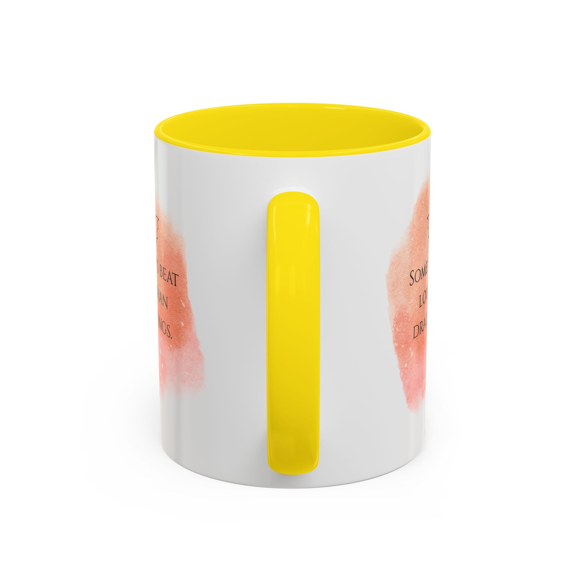 Dragon Hearts Accent Coffee Mug — “Some Hearts Beat Louder Than Dragon Wings”