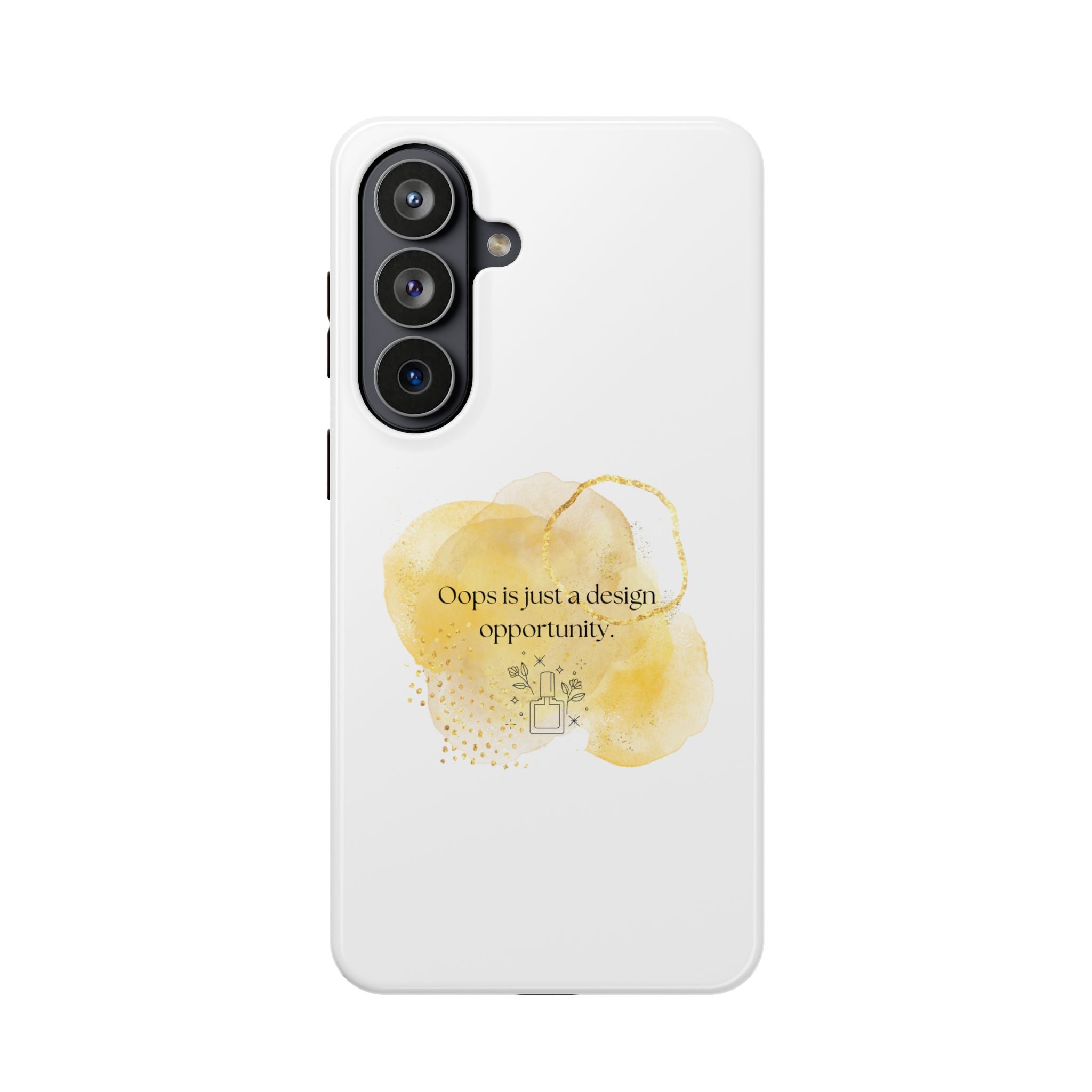 Magnetic Impact-Resistant Phone Case — “Oops is just a design opportunity.” Watercolor Accent
