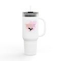 40oz Insulated Travel Mug — “I Don’t Have Anger Issues, I Have Fire Solutions” Dragon Design