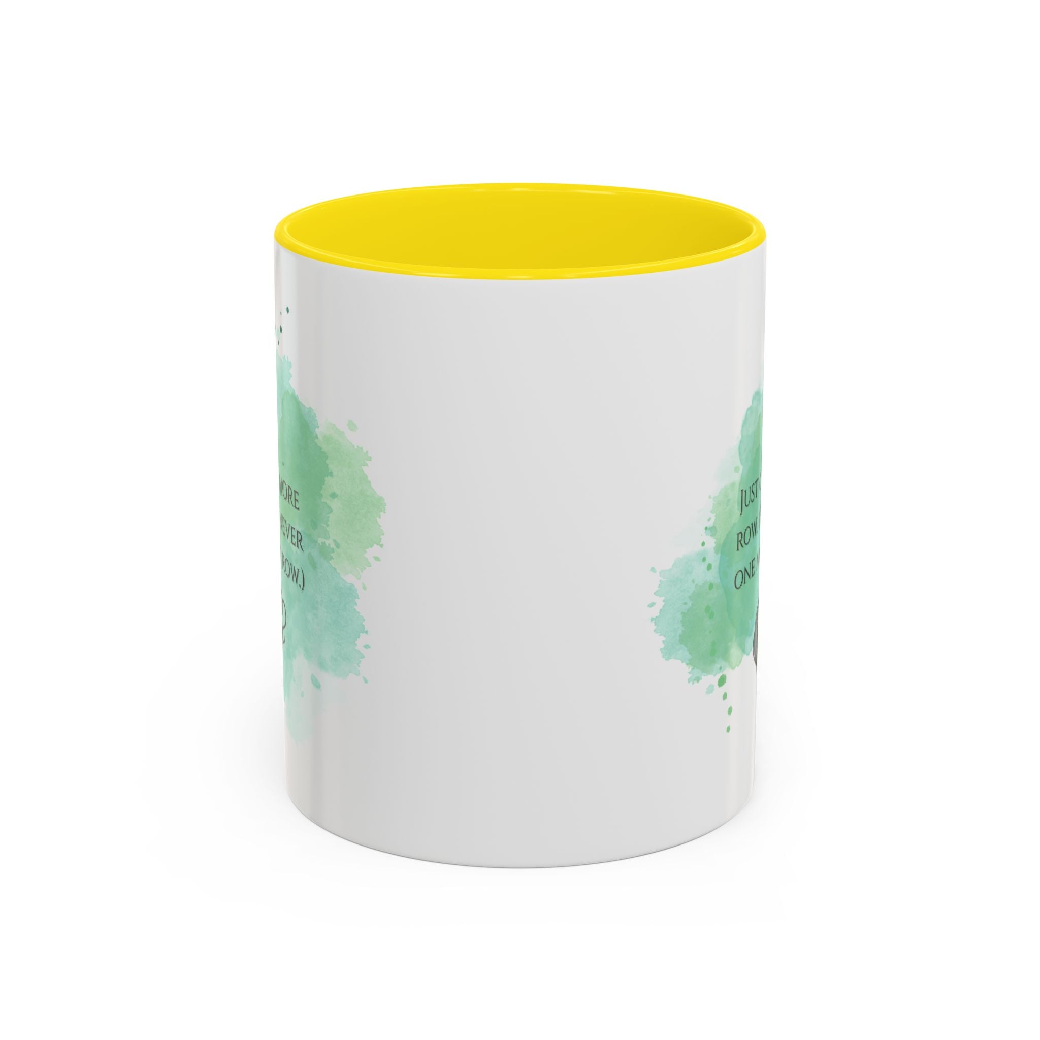 Knitting Mug - "Just One More Row" Coffee Cup (Accent 11/15oz)