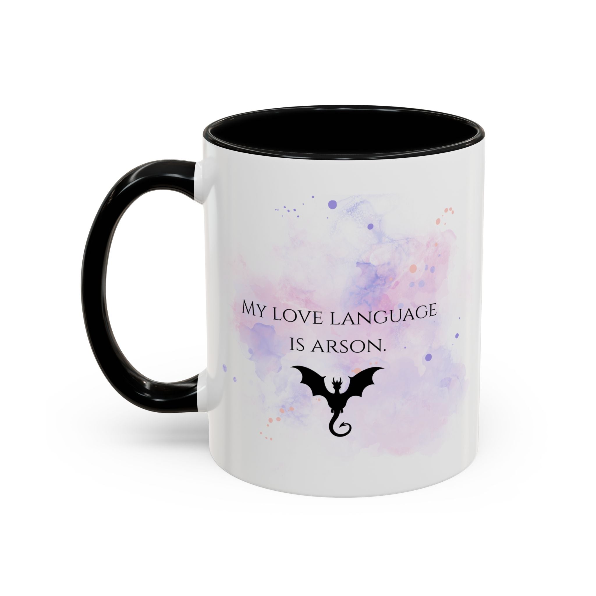 Coffee Mug — “My Love Language Is Arson” Dragon Accent Mug