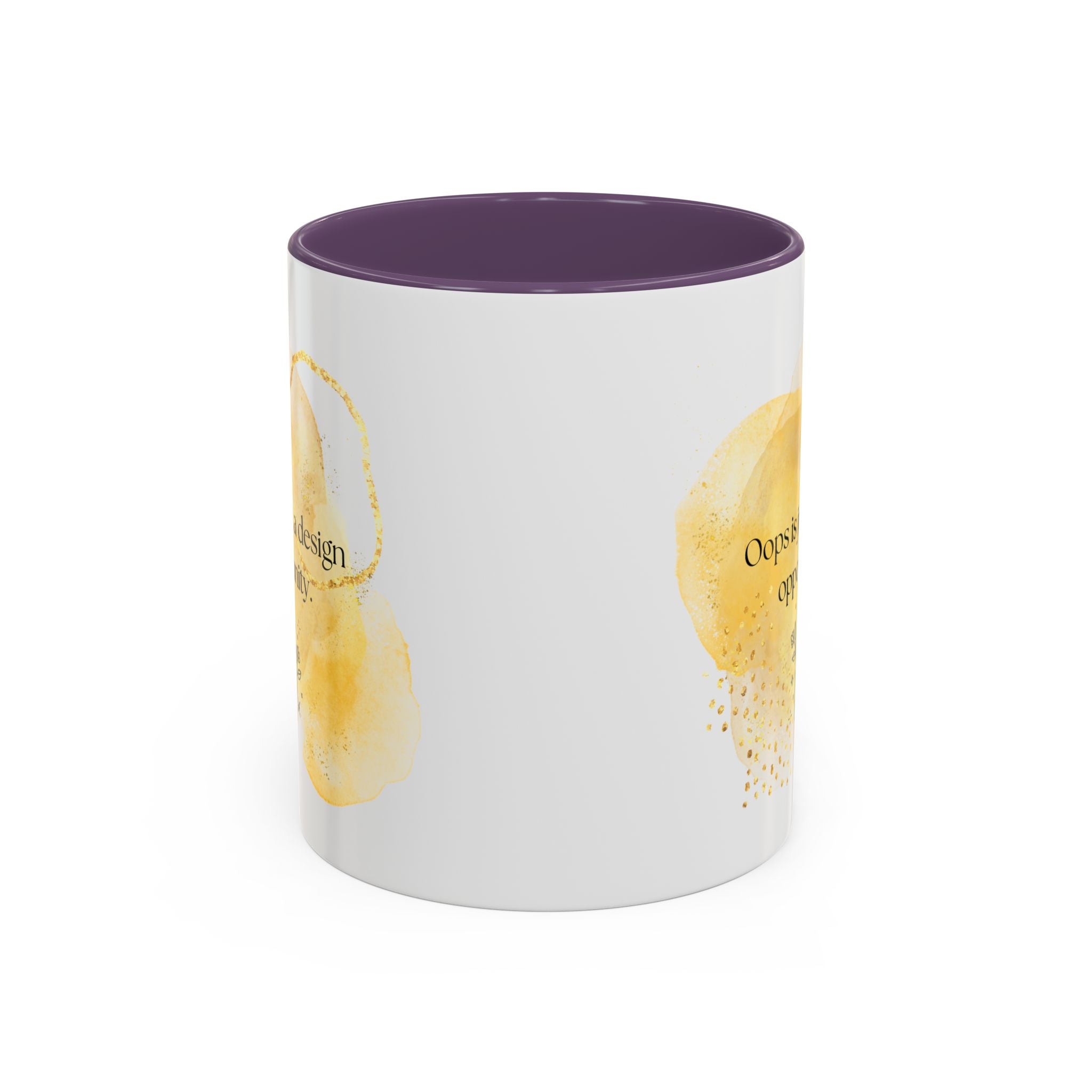 Funny Nail Art Quote Coffee Mug — "Oops is just a design opportunity" Accent Mug