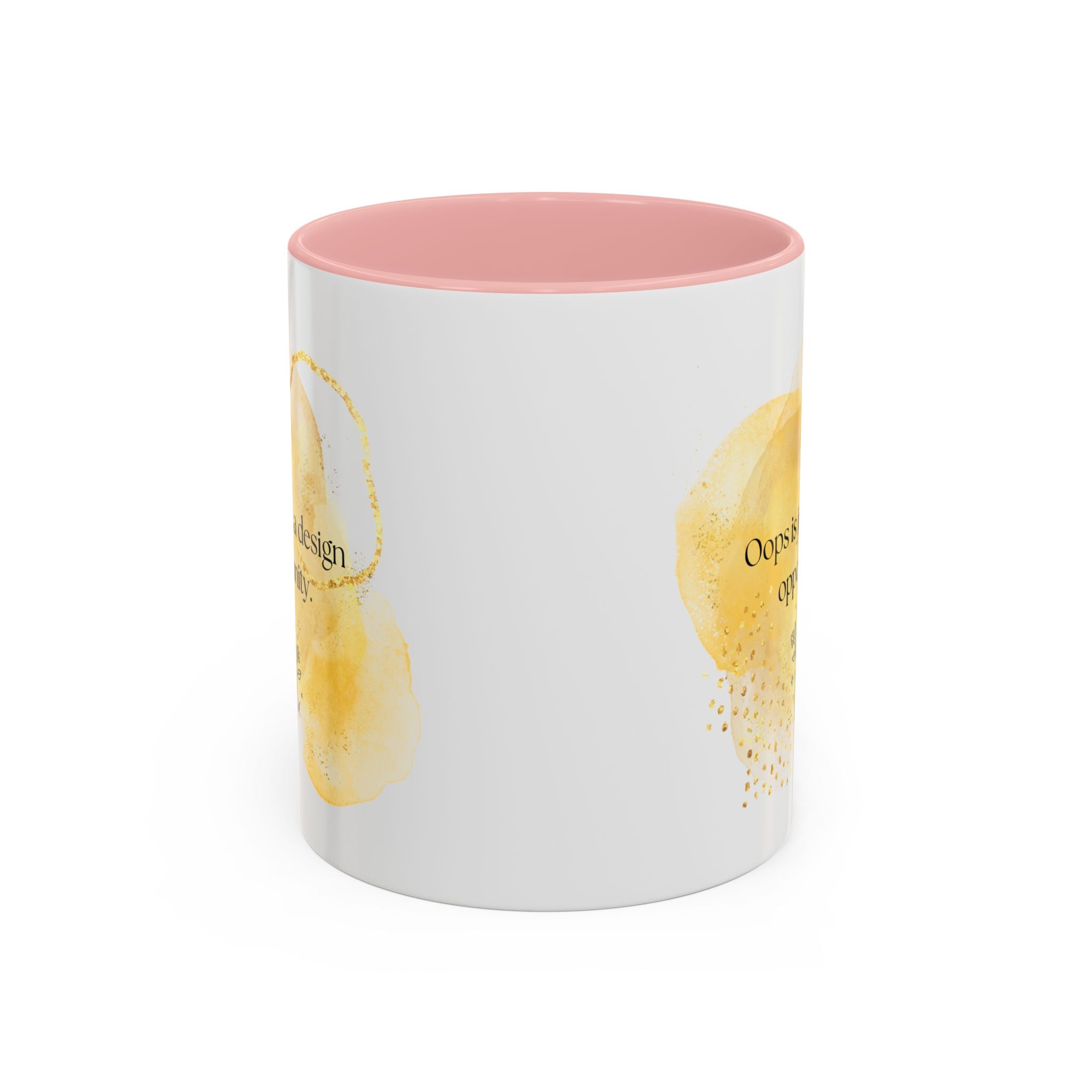 Funny Nail Art Quote Coffee Mug — "Oops is just a design opportunity" Accent Mug