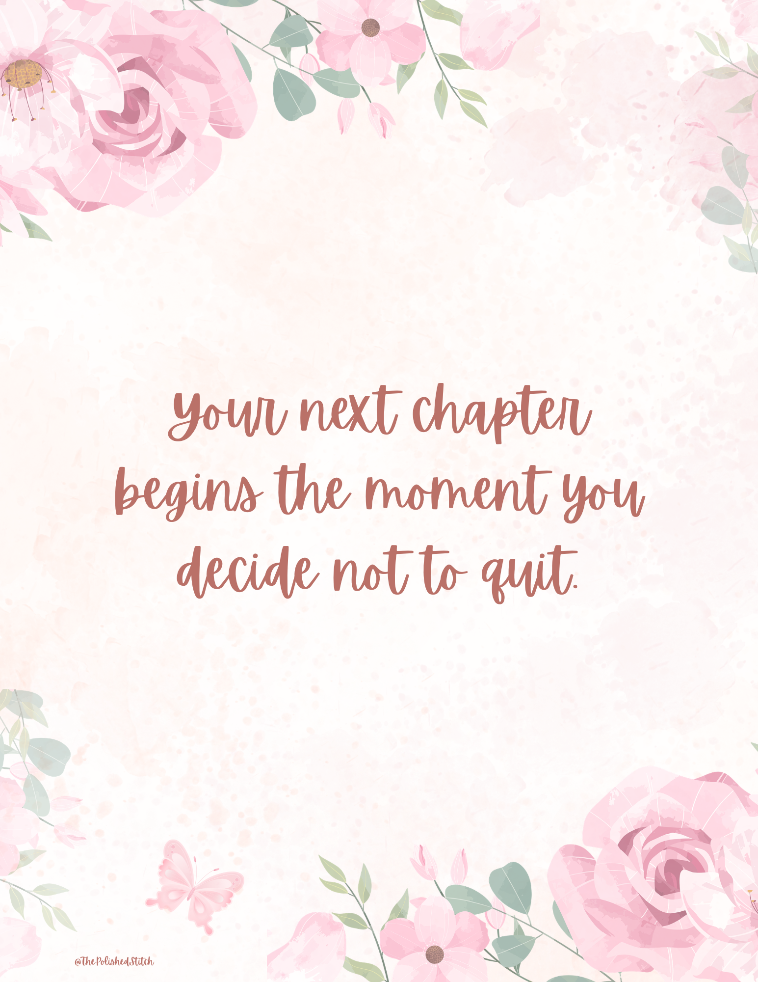 Inspirational Poster - Floral